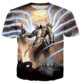 เสื้อยืด พิมพ์ลาย Diablo 3 Reaper Of Soul สไตล์สตรีท