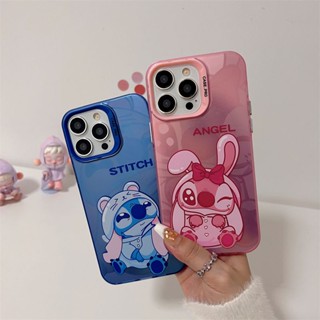 เคสโทรศัพท์มือถือ กันกระแทก ลาย Stitch สําหรับ iPhone 14pro 13promax 12 11