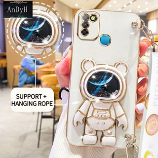 Andyh เคสโทรศัพท์มือถือ ลายนักบินอวกาศ 3D พร้อมสายคล้อง สําหรับ infinix Smart 5 X657 X657C