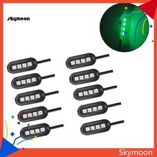 Skym* ไฟเลี้ยว Led 4 ดวง ยางสว่าง ดัดแปลง สําหรับรถยนต์ 10 ชิ้น