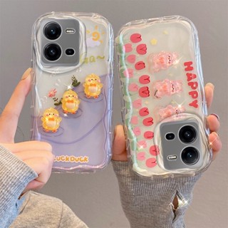 สําหรับ OPPO Realme 8 9 5G C55 C12 C15 C25 C25S C2 Reno เคสมือถือ Soft TPU Case เคสป้องกัน 3D Cute Cartoon Winnie the Pooh Rabbit Bear Flowers รอยสักครีม เปลือกซิลิคอน โปร่งแสง ป้องกันการตก มีเชือกแขวนอยู่