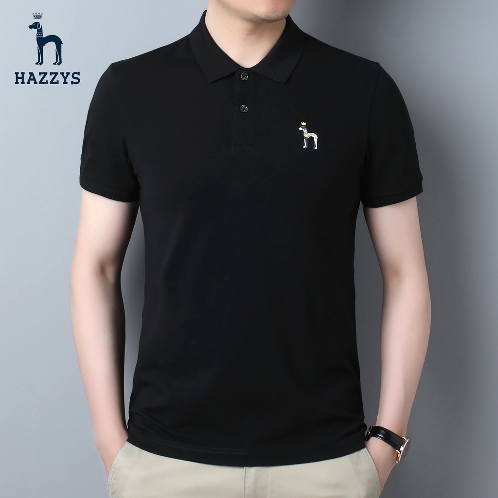 Hazzys Haggis เสื้อยืดแขนสั้นผู้ชาย & 039;s เสื้อโปโลพิมพ์ลายฤดูร้อนปกธุรกิจแฟชั่นหนุ่มสาวและวัยกลาง