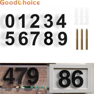 【Good】6 304 Stainless Steel Black Floating House Door Numbers Sign Building/Signage【Ready Stock】