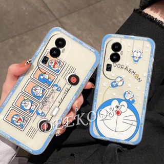 เคสโทรศัพท์มือถือแบบนิ่ม ลายการ์ตูนโดราเอมอนน่ารัก สีฟ้า สําหรับ OPPO Reno10 Pro+ Pro Plus 5G Reno 10 Reno10Pro+ 2023