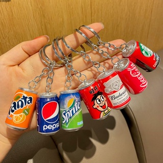 【ในการจัดส่ง】 Creative Small Gift Simulation Beverage Bottle Keychain Bag Pendant Coke Bottle Sprite Fanta Students Peripheral