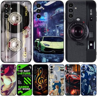 เคสโทรศัพท์มือถือ ซิลิโคนนิ่ม Tpu ลายแมวเกม สีดํา สําหรับ Samsung Galaxy A13 5G