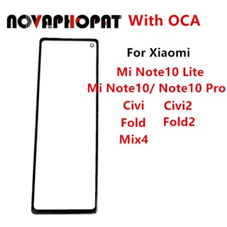 Novaphopat อะไหล่หน้าจอสัมผัส LCD อะไหล่ซ่อมแซม สําหรับ Xiaomi Mix 4 Note 10 Pro Lite Fold 2 Civi Mi