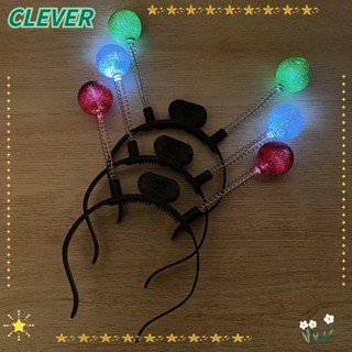 CLEVER ที่คาดผมคอสเพลย์ UFO LED พลาสติก แฮนด์เมด สําหรับตกแต่งชุดเดรส