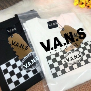 พร้อมส่ง เสื้อยืดแขนสั้นลําลอง คอปก ผ้าฝ้ายแท้ พิมพ์ลาย VAN ทรงสี่เหลี่ยม ขนาดใหญ่ คุณภาพสูง แฟชั่นฤดูร้อน สําหรับผู้ชาย และผู้หญิง ไซซ์ XS - 3XL