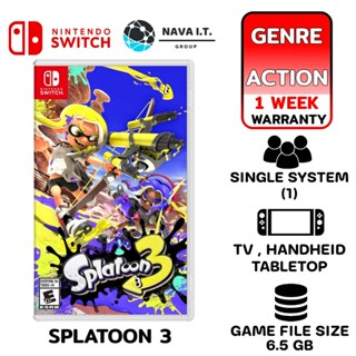 COINSคืน15%⚡FB9JMZV6⚡ NINTENDO SPLATOON 3 SWITC แผ่นเกมส์ JOY-CON ของแท้จากศูนย์