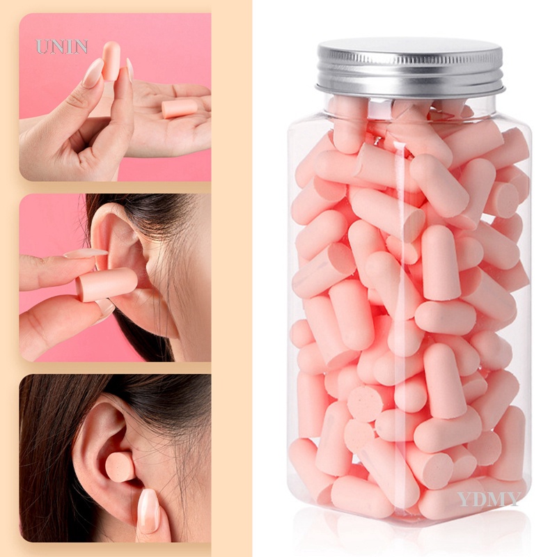 Uningt ที่อุดหูฟองน้ํา โพลียูรีเทน นิ่ม สบาย ลดเสียงรบกวน 35.5 db สําหรับเดินทาง นอนหลับ 60 120 ชิ้น