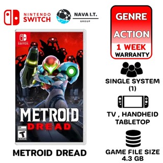 COINSคืน15%⚡FB9JMZV6⚡ NINTENDO METROID DREAD SWITC แผ่นเกมส์ JOY-CON ของแท้จากศูนย์