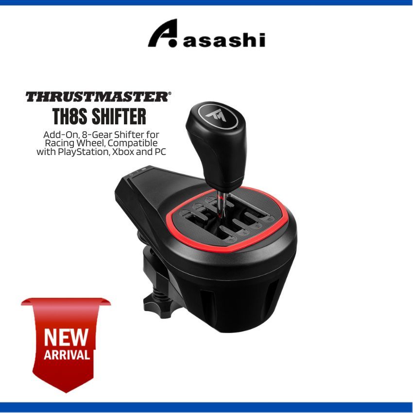 ส่วนเสริม Shifter Thrustmaster TH8S, ตัวเปลี่ยน 8 เกียร์สําหรับล้อแข่ง, เข้ากันได้กับ PlayStation, X