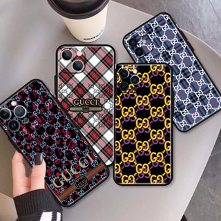 เคสซิลิโคน TPU ลายโลโก้ GUCCI กันตก สําหรับ Apple iPhone 7 8 SE 13 14 PRO MAX PLUS MINI