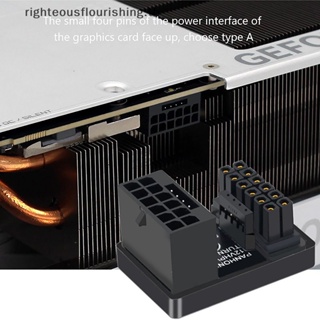 Righteousflourishs.th อะแดปเตอร์สายเคเบิลพาวเวอร์ซัพพลาย PCIe5.0 ATX3.0 12VHPWR 600W 12+4Pin