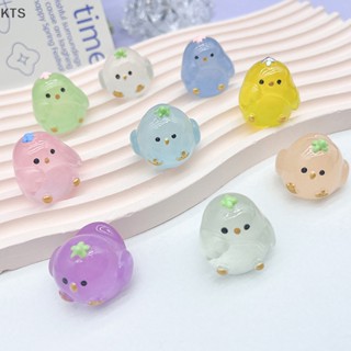 Kts ไก่อ้วนน้อยน่ารัก เรซิ่น เรืองแสง ขนาดเล็ก แฮนด์เมด DIY อุปกรณ์เสริม สําหรับตกแต่งภูมิทัศน์