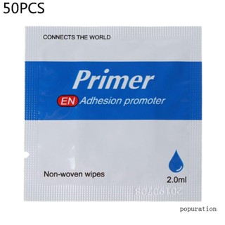 Pop เทปกาวฟองน้ํา 50 ชิ้น สําหรับเพิ่มประสิทธิภาพ ​Initial Adhesion Primer ไพรเมอร์ สําหรับแต่งหน้า