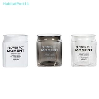 Habitatport แจกันกระถางต้นไม้ ทรงสี่เหลี่ยม ดูดซับน้ําได้ดี สไตล์โมเดิร์น สําหรับตกแต่งบ้าน 1 ชิ้น