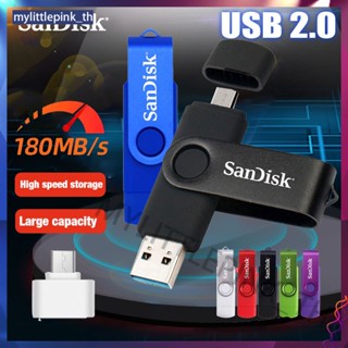 Sandisk OTG 2 Em1 Micro USB Flash Drive 2.0 Gb 128GB 256GB 512GB 1TB 2TB Type-C ตัวเชื่อมต่อแบบกลับด้านได้