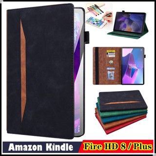 เคสหนัง กันกระแทก พร้อมช่องใส่ปากกา สําหรับ Amazon Kindle All-New Fire HD 8 HD 8 Plus (2020 รุ่น 10th Gen)