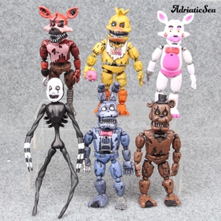 [COD]☆ตุ๊กตาฟิกเกอร์ Five Nights มีไฟ LED ถอดออกได้ ของเล่นสําหรับเด็ก