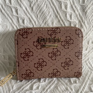 [พร้อมส่ง] Guess กระเป๋าสตางค์ ใบสั้น มีซิป พร้อมกล่องของขวัญ สําหรับผู้หญิง