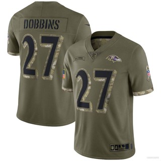 เสื้อกีฬาแขนสั้น ลายทีม NFL Baltimore Ravens J.K. 2022 เสื้อยืด พิมพ์ลาย Dobbins Salute To Service Football สําหรับผู้ชาย