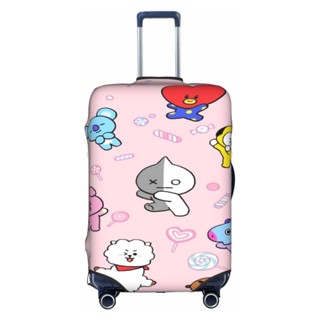 【พร้อมส่ง】BT21 ผ้าคลุมกระเป๋าเดินทาง ลายการ์ตูนตลก ล้างทําความสะอาดได้ สําหรับกระเป๋าเดินทาง ขนาด 18-32 นิ้ว