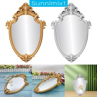 [Sunnimix1] กระจกแต่งหน้า สไตล์โบราณ สําหรับตกแต่งผนัง ห้องนั่งเล่น ห้องโถง