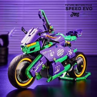 Moc Technic Speed EVO 01 โมเดลบล็อกตัวต่อรถมอเตอร์ไซด์ รถแข่ง ของเล่นเด็ก 998 ชิ้น