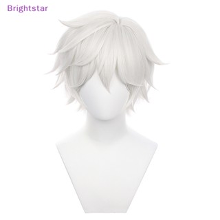 Brightstar วิกผมสั้น คอสเพลย์อนิเมะ Jigoku Raku Gabimaru สีเงิน สีขาว