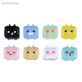 Standhappy จี้เรซิ่น รูป TV Ch เรืองแสง ขนาดเล็ก สําหรับทําเครื่องประดับ ต่างหู DIY 3 ชิ้น