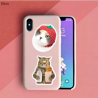 [Dhin] 50Pcs Cat Meme Funny Animals Stickers Vintage Toy DIY Kids Notebook Luggage Motorcycle Laptop Refrigerator Decals Graffiti COD