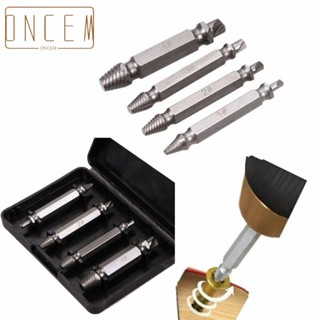 【ONCEMOREAGAIN】Damaged Screw Extractor Woodworking Supplies 4PCS Double-Headed Bolt Bits