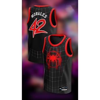 เสื้อกีฬาแขนสั้น ลายทีม Spider Man Into the Spider-Verse