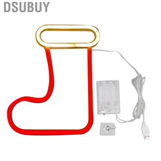 Dsubuy Christmas Neon Light  Boot Sign  Operated USB YA