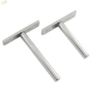 【VARSTR】Brackets Concealed Durable Floating Shelf Silver Support Brackets T Type