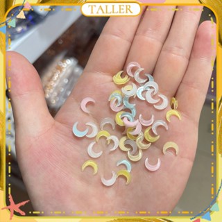 ✧พร้อมส่ง 100pcs Nail Art Star Moon Jewelry Ice Transparent Three-dimensional Mocha Resin Moon Nail Accessories Manicure Tool For Nail Shop 3 Designs TALLER