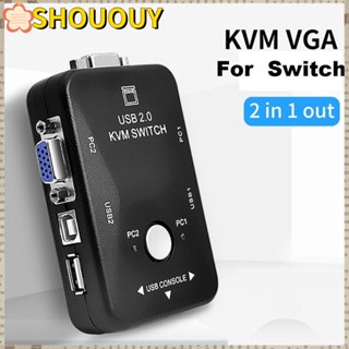 Shououy KVM ขายดี อะแดปเตอร์แยกสายเคเบิ้ล VGA สําหรับคีย์บอร์ด มอนิเตอร์วิดีโอ