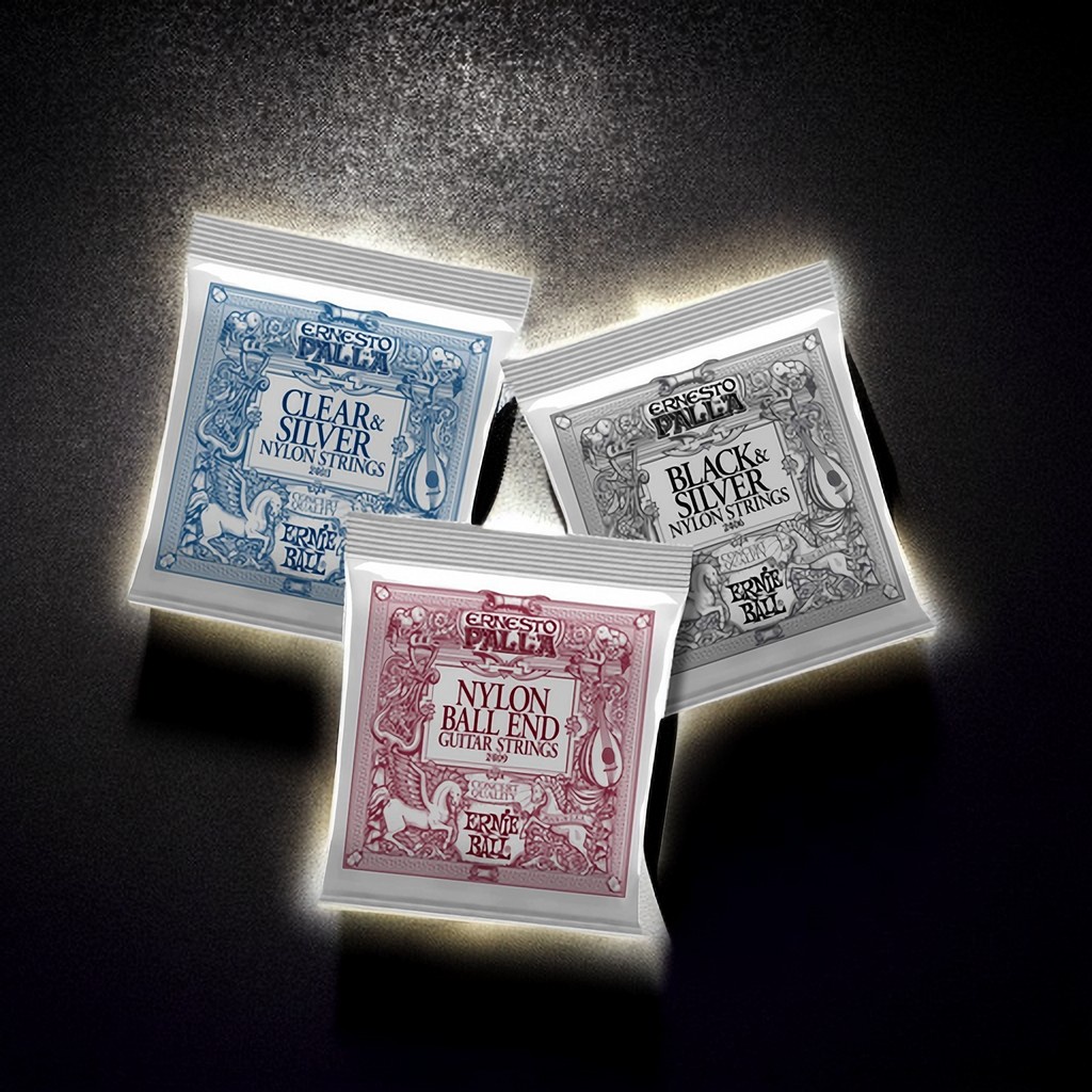 Ernie Ball สายกีตาร์คลาสสิก ไนล่อนไฟเบอร์ 2403 2406 2409 อุปกรณ์เสริม ประสิทธิภาพดี อายุการใช้งานยาวนาน
