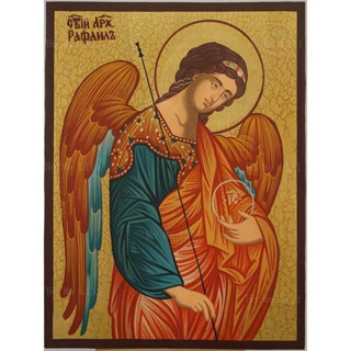 Saint Nicholas St Archangel Michael The Healer Icon Guardian Angel Greece Orthodox ผ้าใบ สําหรับตกแต่งผนังบ้าน 0711