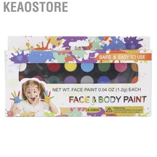 Keaostore Face Body Paint DIY 16 Colors Makeup Safe 0.7oz For Adult