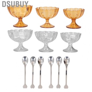 Dsubuy Footed Dessert Cup  Easy To Clean Ice  Cups with  for Home