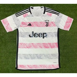 เสื้อกีฬาแขนสั้น ลายทีมชาติฟุตบอล Juventus 2023-24 ชุดเยือน