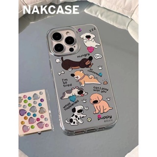 Niche เคสโทรศัพท์มือถือ ชุบไฟฟ้า กันตก ป้องกัน ลายสุนัข สําหรับ Apple Iphone 14promax 13 11 14pro 13pro 14