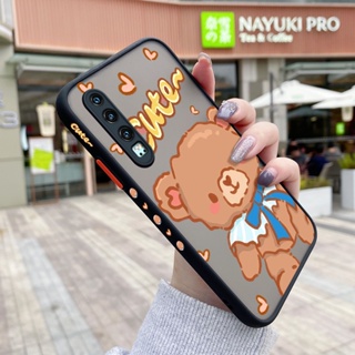 สําหรับ Huawei P30 P30 Pro เคสแฟชั่น หมี บาง ฝ้า ใส ขอบสี่เหลี่ยม เคสกันกระแทก รูปแบบ ซิลิโคน ป้องกัน เคสนิ่ม