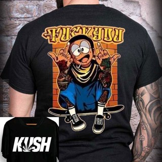 【Hot】เสื้อยืดผู้หญิง - Kush เสื้อยืด/สีด้านหน้าและการออกแบบด้านหลังขนาดพิมพ์ Menspopularhot แฟชั่นแขนสั้นผ้าฝ้าย