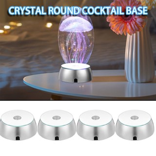 4PCS LED Light Base Lighted Display Stand for Crystal Ball Glass Art Tumbler