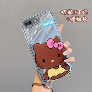 เคสโทรศัพท์มือถือ กันกระแทก ลายการ์ตูนกลิตเตอร์ พร้อมขาตั้ง สําหรับ iphone 12 11 Pro Max