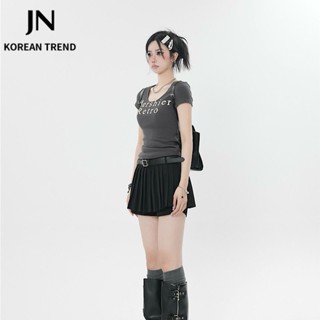 JN Studio  เสื้อยืด ครอป เสื้อยืดผู้หญิง สไตล์เกาหลี  High quality Trendy รุ่นใหม่ ins A29J1KA 36Z230909